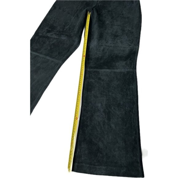 WOMEN'S TRAVELSMITH BLACK LEATHER Bootcut PANTS FULLY LINED SZ 18 XL - Picture 4 of 4